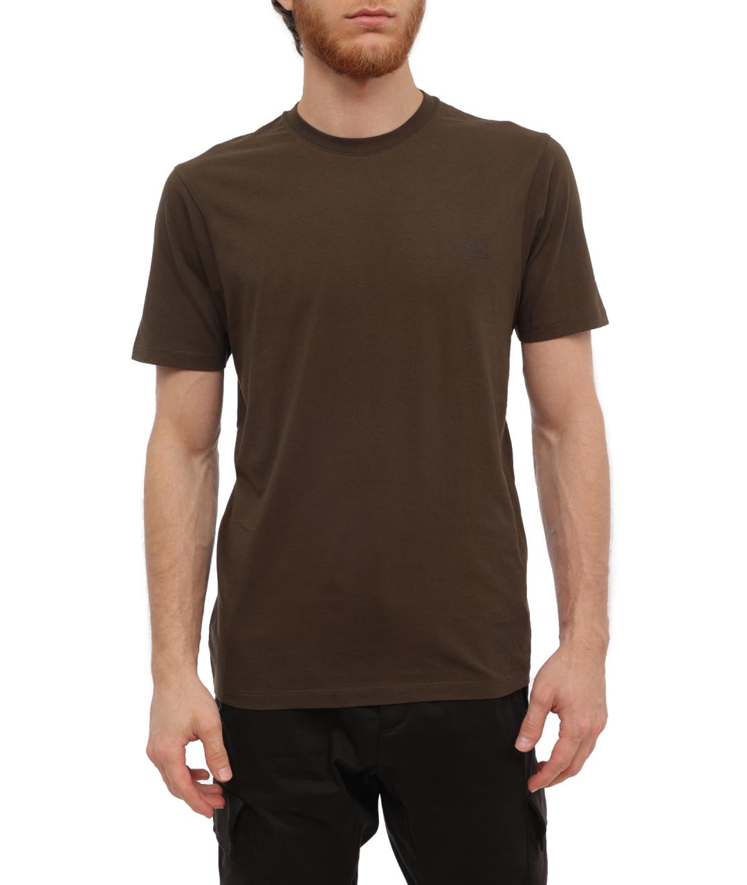 CP COMPANY Хаки хлопковая футболка, фото 2