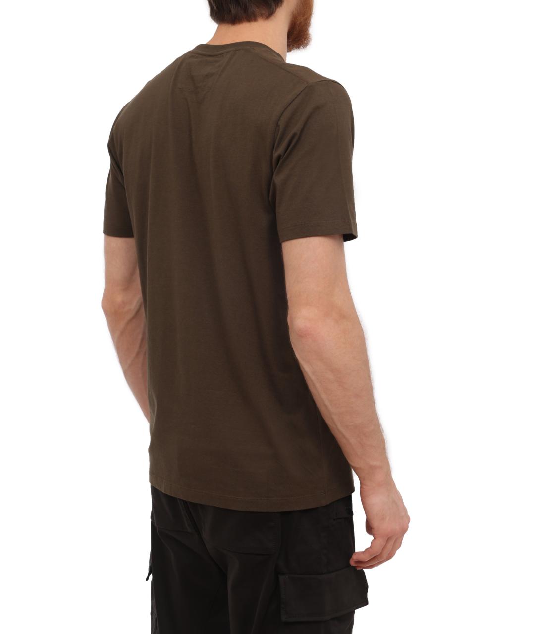 CP COMPANY Хаки хлопковая футболка, фото 5