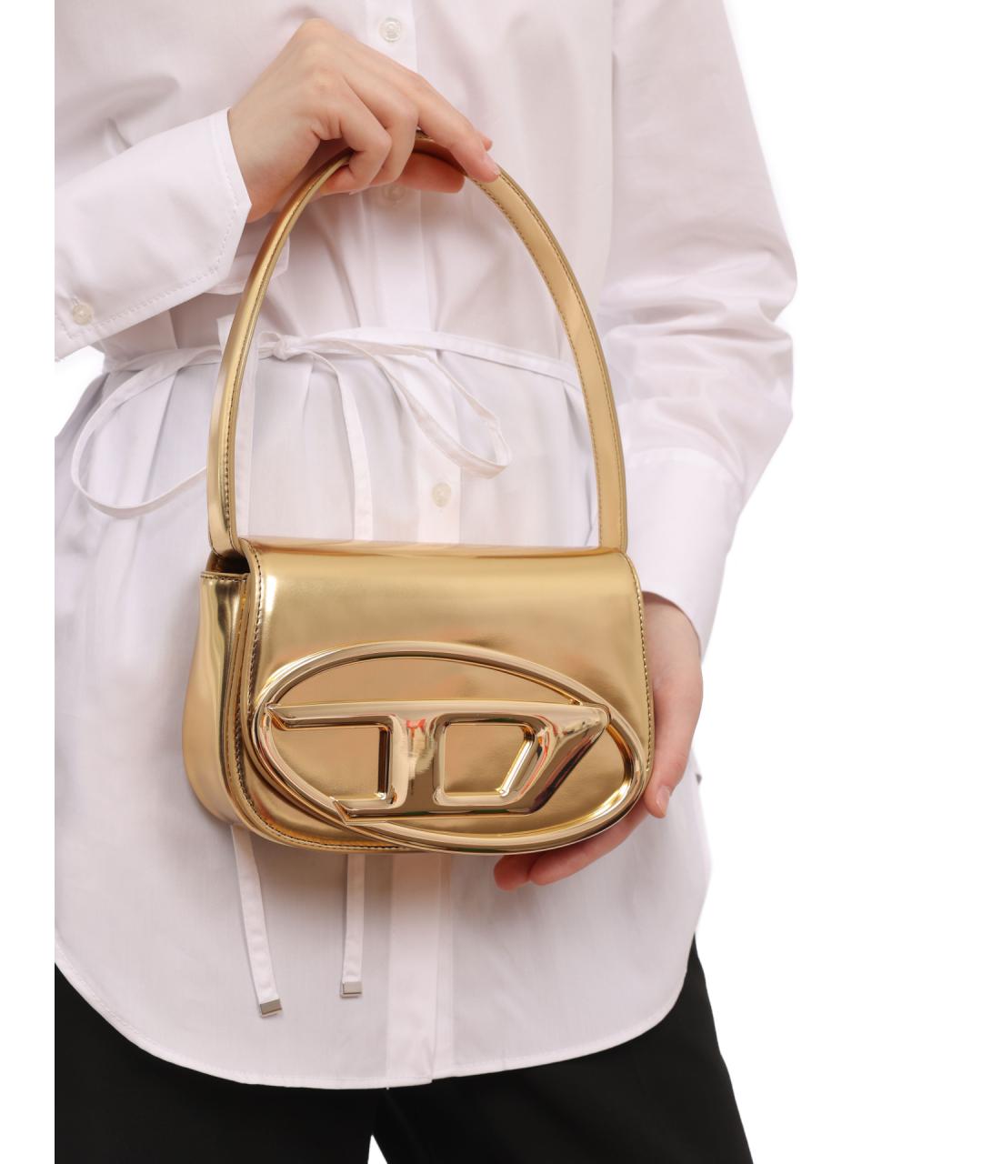 DIESEL Золотая сумка через плечо, фото 2