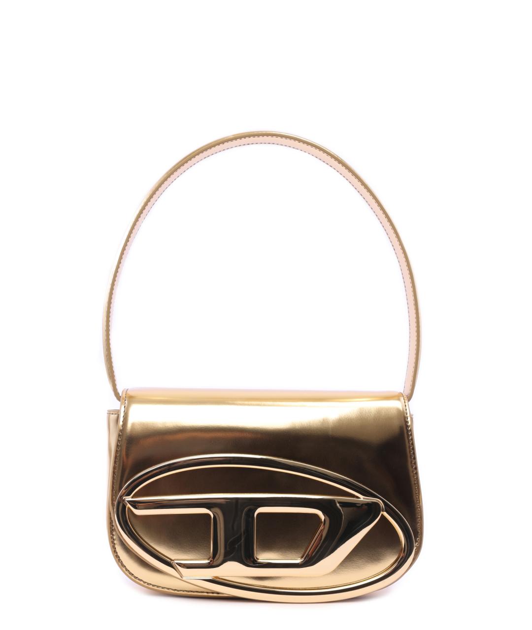 DIESEL Золотая сумка через плечо, фото 1