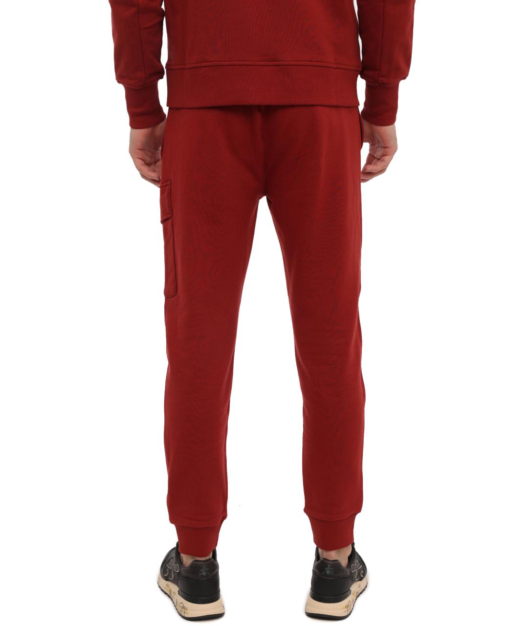 CP COMPANY Бордовые хлопковые повседневные брюки, фото 4