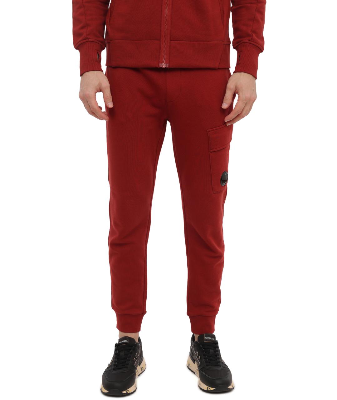 CP COMPANY Бордовые хлопковые повседневные брюки, фото 2