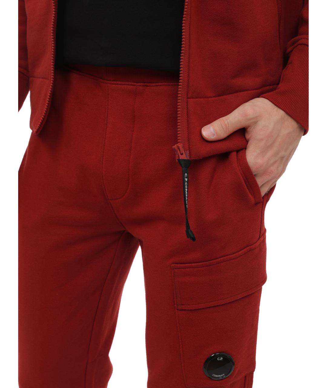 CP COMPANY Бордовые хлопковые повседневные брюки, фото 5
