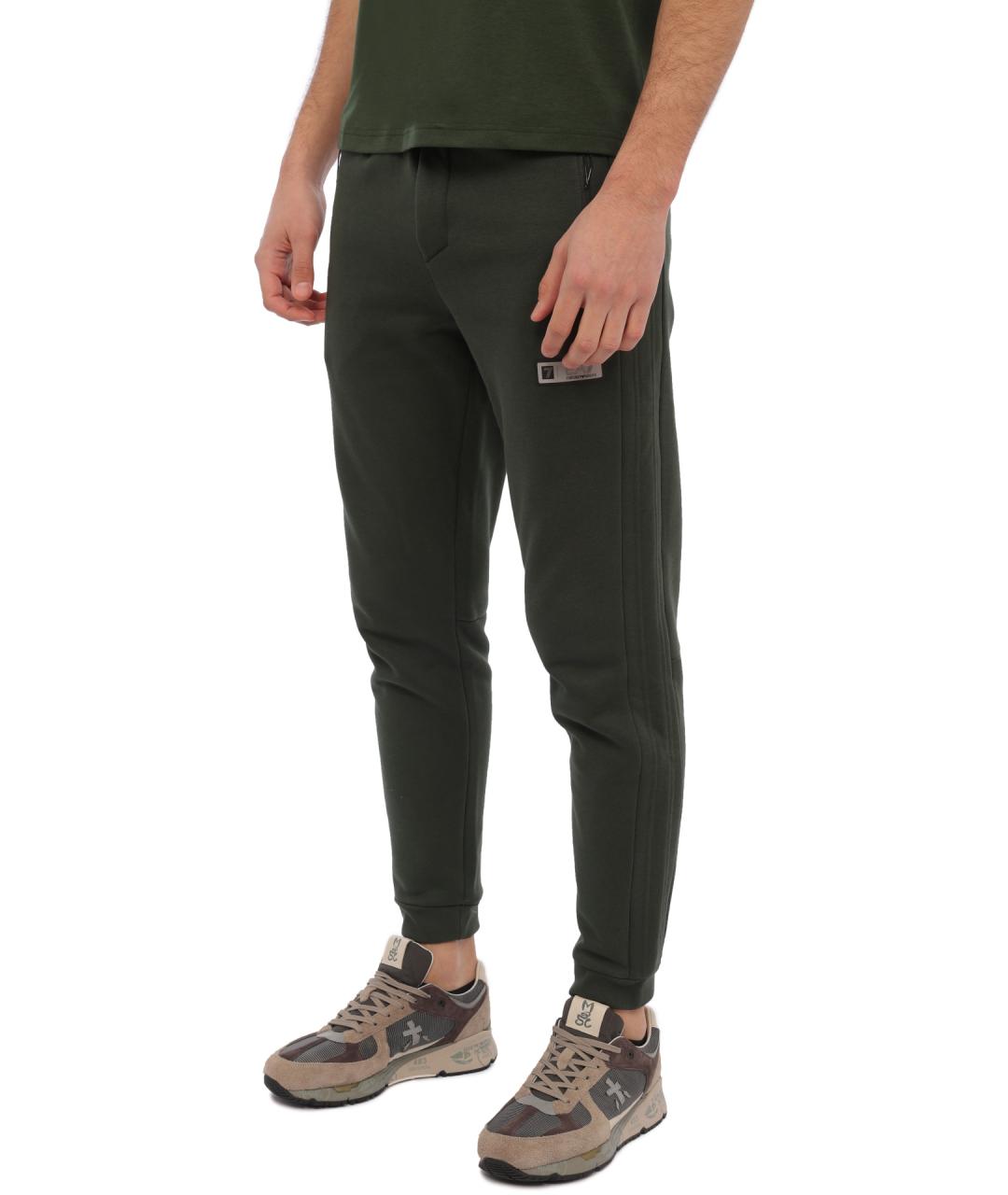 EA7 Хаки повседневные брюки, фото 3