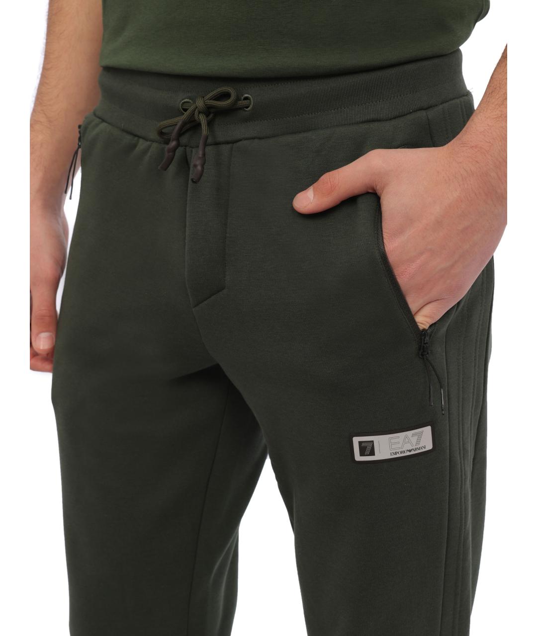 EA7 Хаки повседневные брюки, фото 5