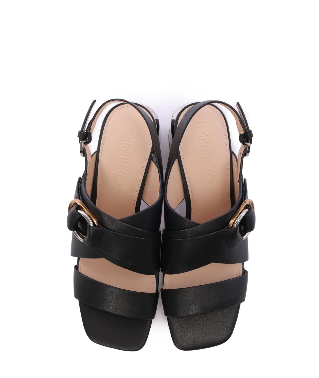 PINKO Черные босоножки, фото 5