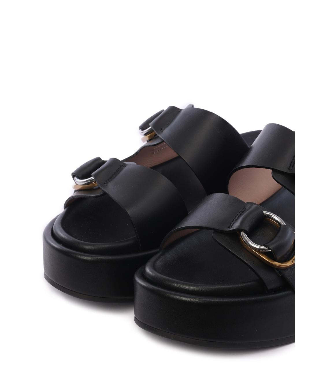 PINKO Черные шлепанцы, фото 5