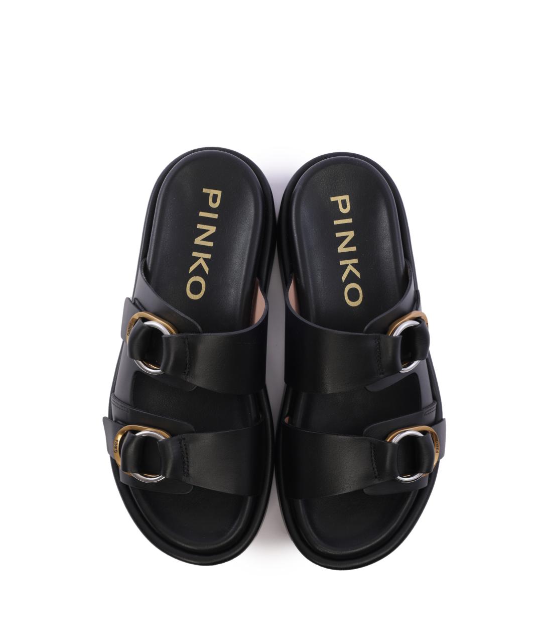 PINKO Черные шлепанцы, фото 4