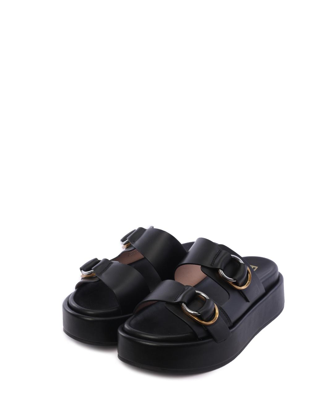 PINKO Черные шлепанцы, фото 2