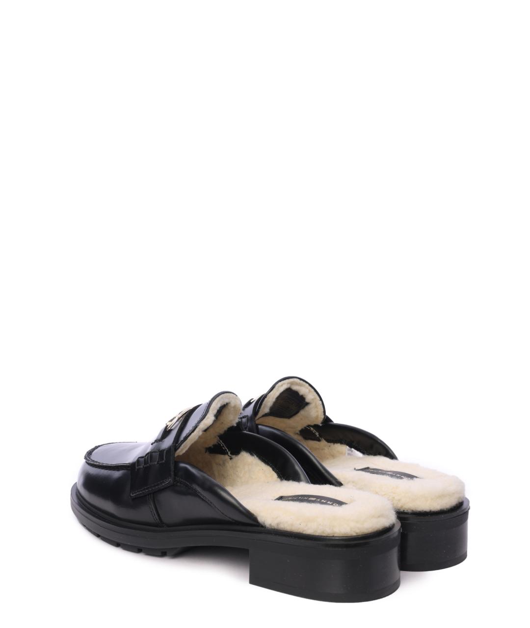 TOMMY HILFIGER Черные кожаные мюли, фото 3