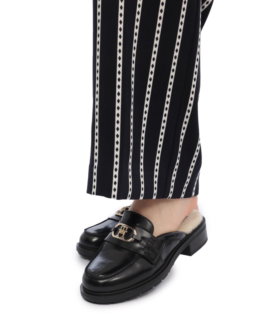 TOMMY HILFIGER Черные кожаные мюли, фото 6