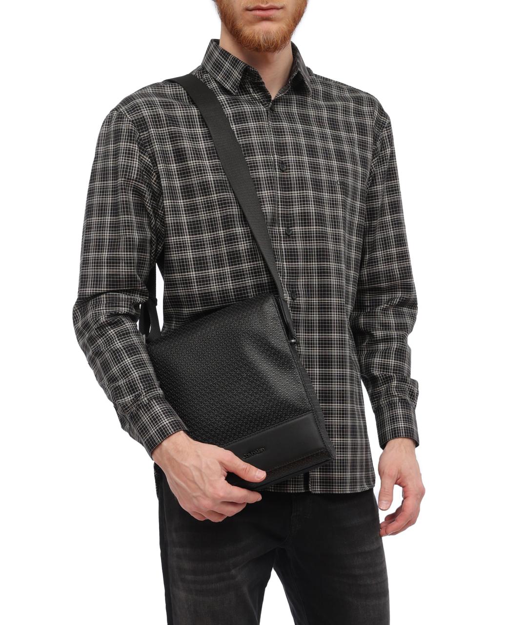 CALVIN KLEIN Черная сумка на плечо, фото 2