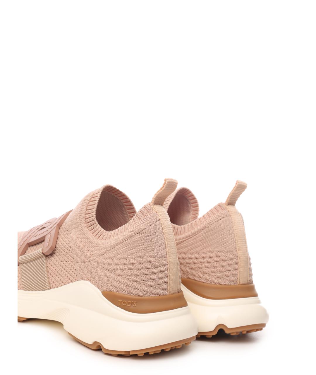 TOD'S Бежевые текстильные кроссовки, фото 6