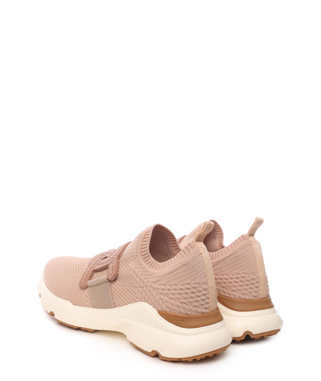TOD'S Бежевые текстильные кроссовки, фото 3