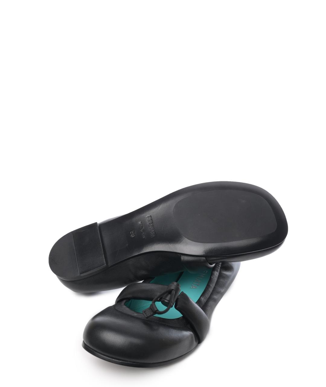 PREMIATA Черные кожаные балетки, фото 5