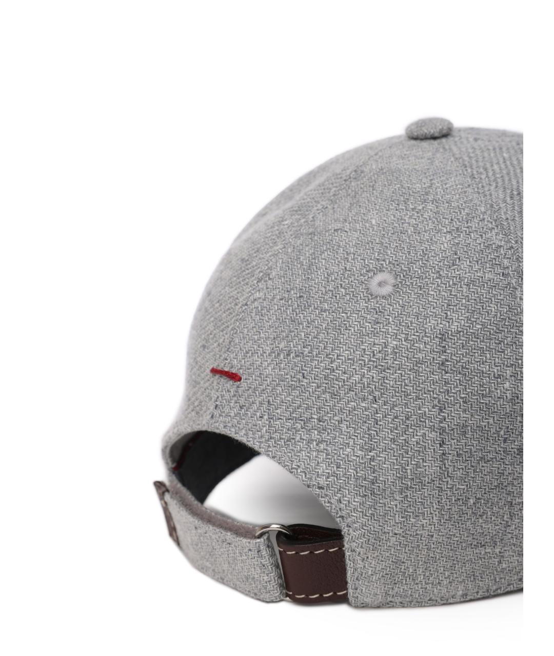 BRUNELLO CUCINELLI Серая кепка/бейсболка, фото 4