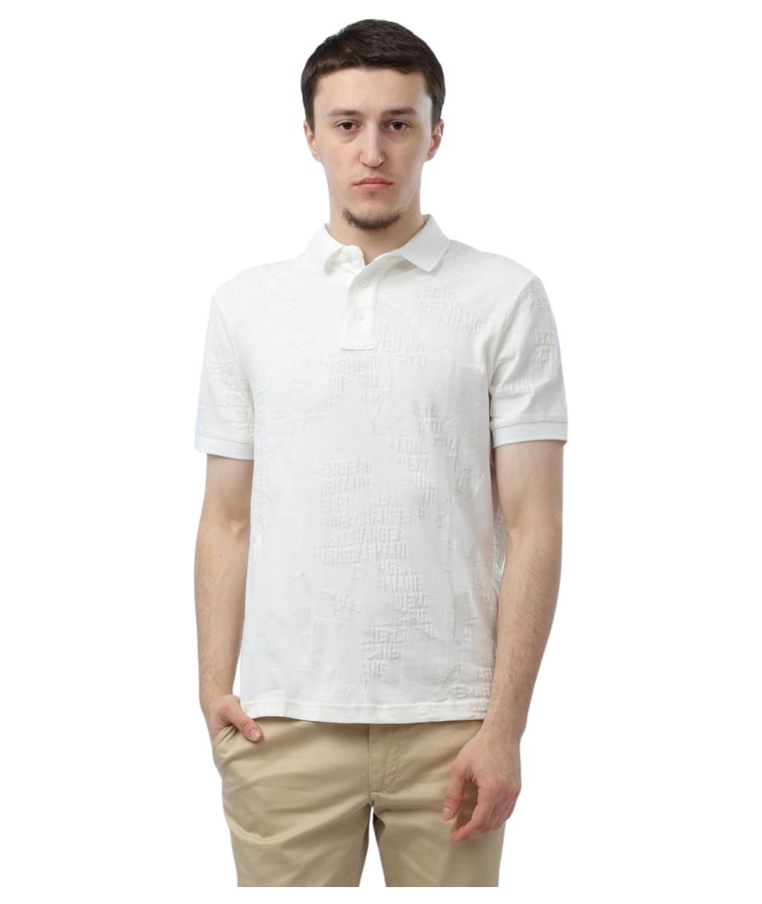 ARMANI EXCHANGE Белое хлопковое поло с коротким рукавом, фото 1
