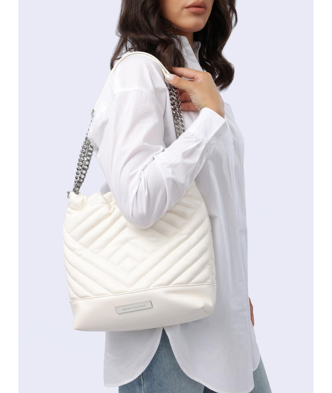ARMANI EXCHANGE Белая сумка через плечо, фото 2