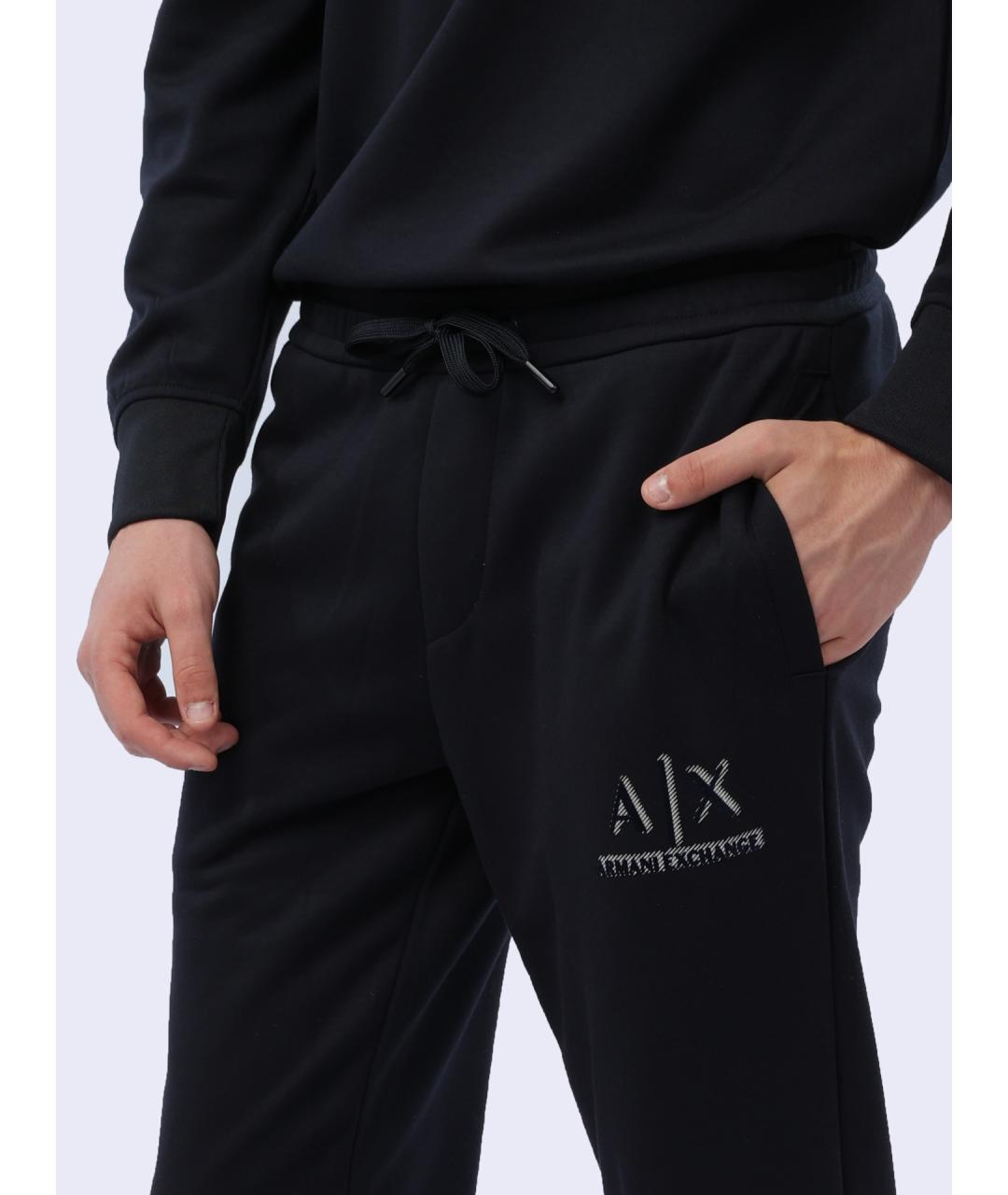 ARMANI EXCHANGE Темно-синие хлопковые повседневные брюки, фото 4