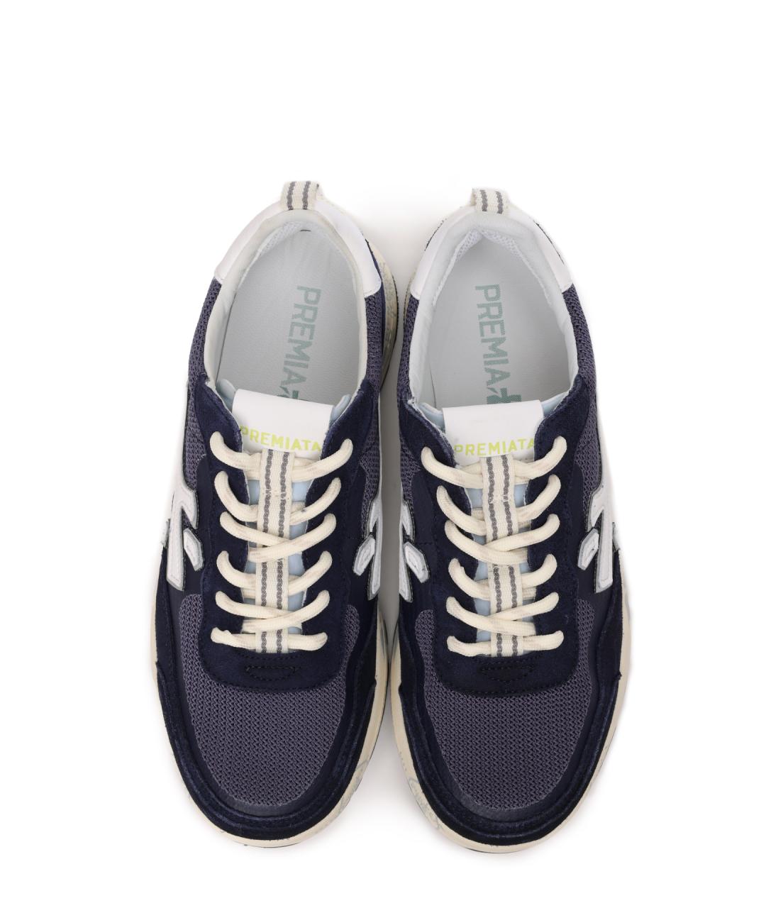 PREMIATA Темно-синие низкие кроссовки / кеды, фото 5