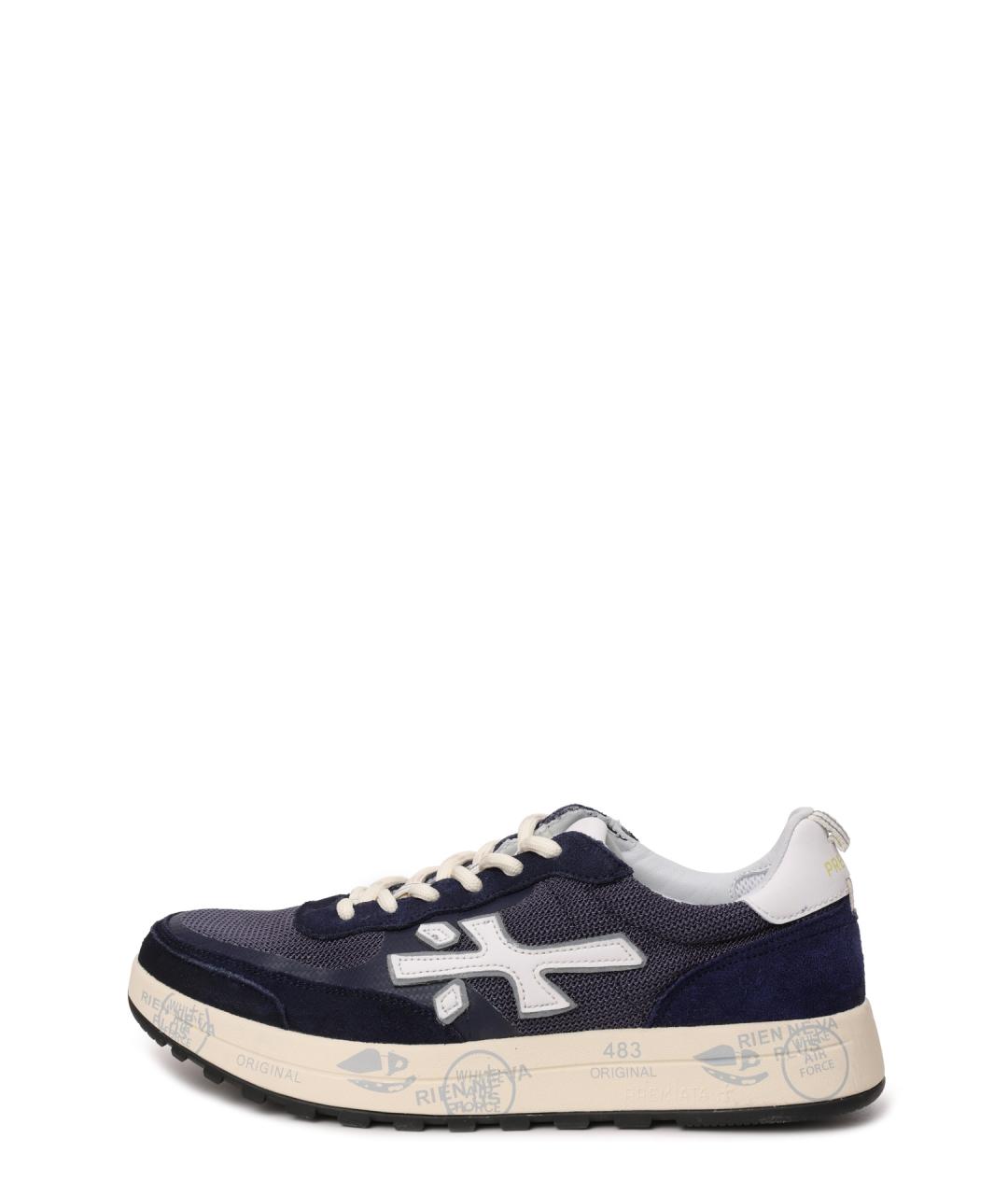 PREMIATA Темно-синие низкие кроссовки / кеды, фото 7