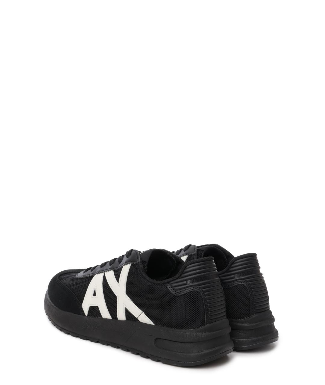 ARMANI EXCHANGE Черные текстильные низкие кроссовки / кеды, фото 3