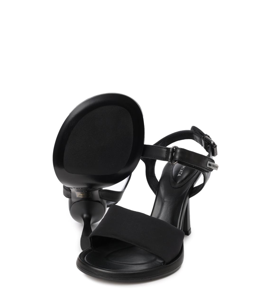 PREMIATA Черные кожаные босоножки, фото 5