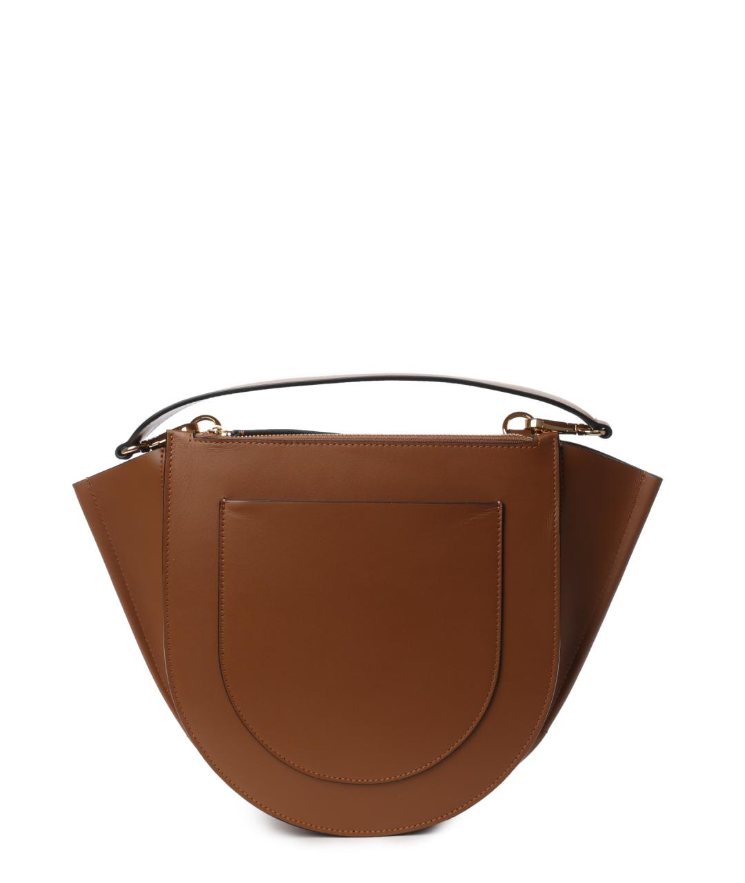 WANDLER Коричневая кожаная сумка через плечо, фото 4