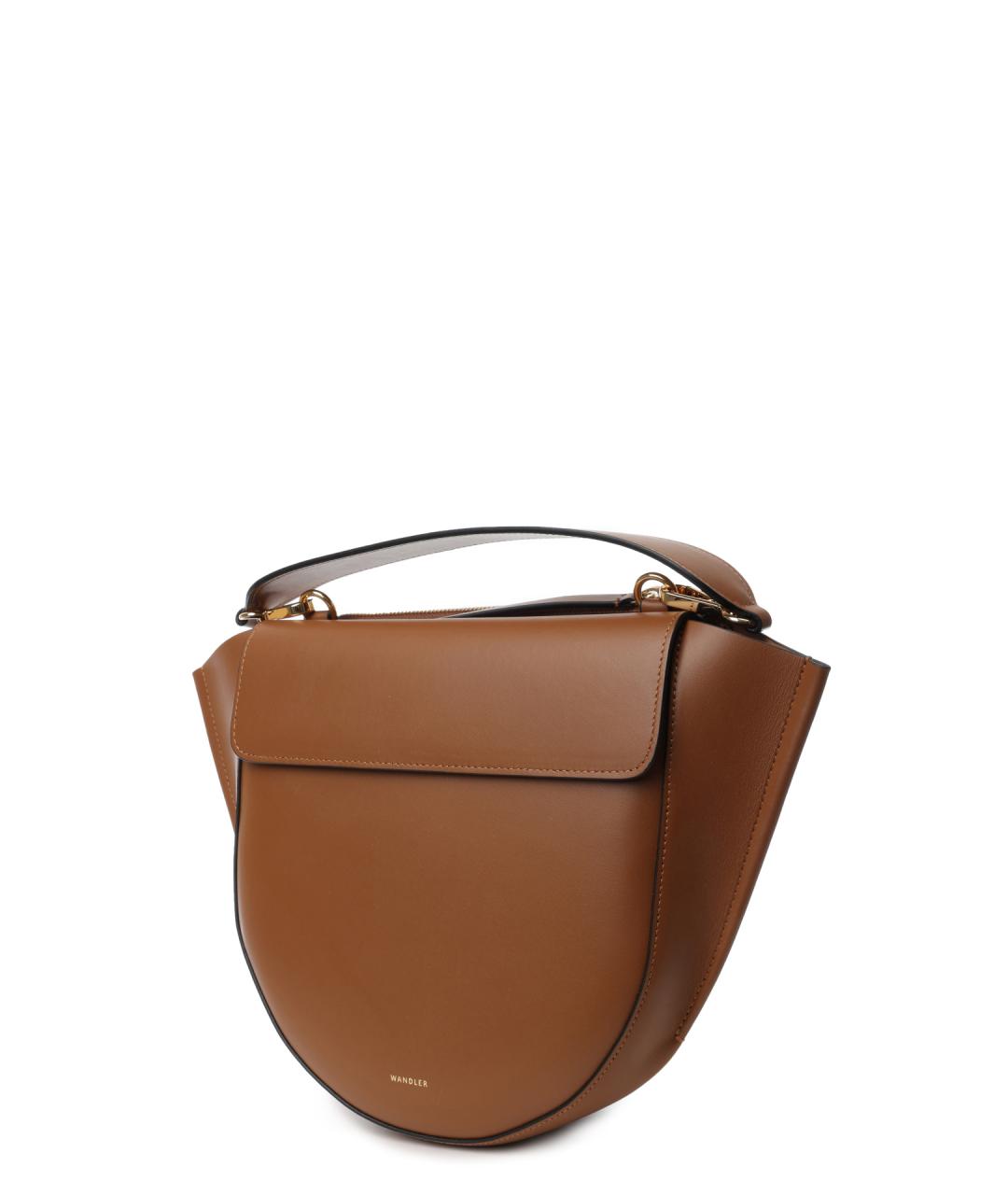 WANDLER Коричневая кожаная сумка через плечо, фото 3