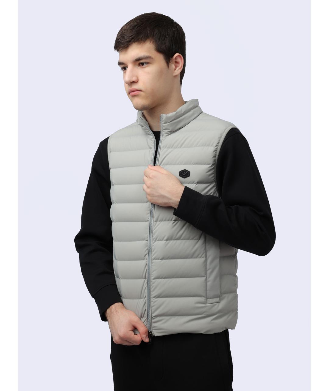 EMPORIO ARMANI Серый жилет, фото 5