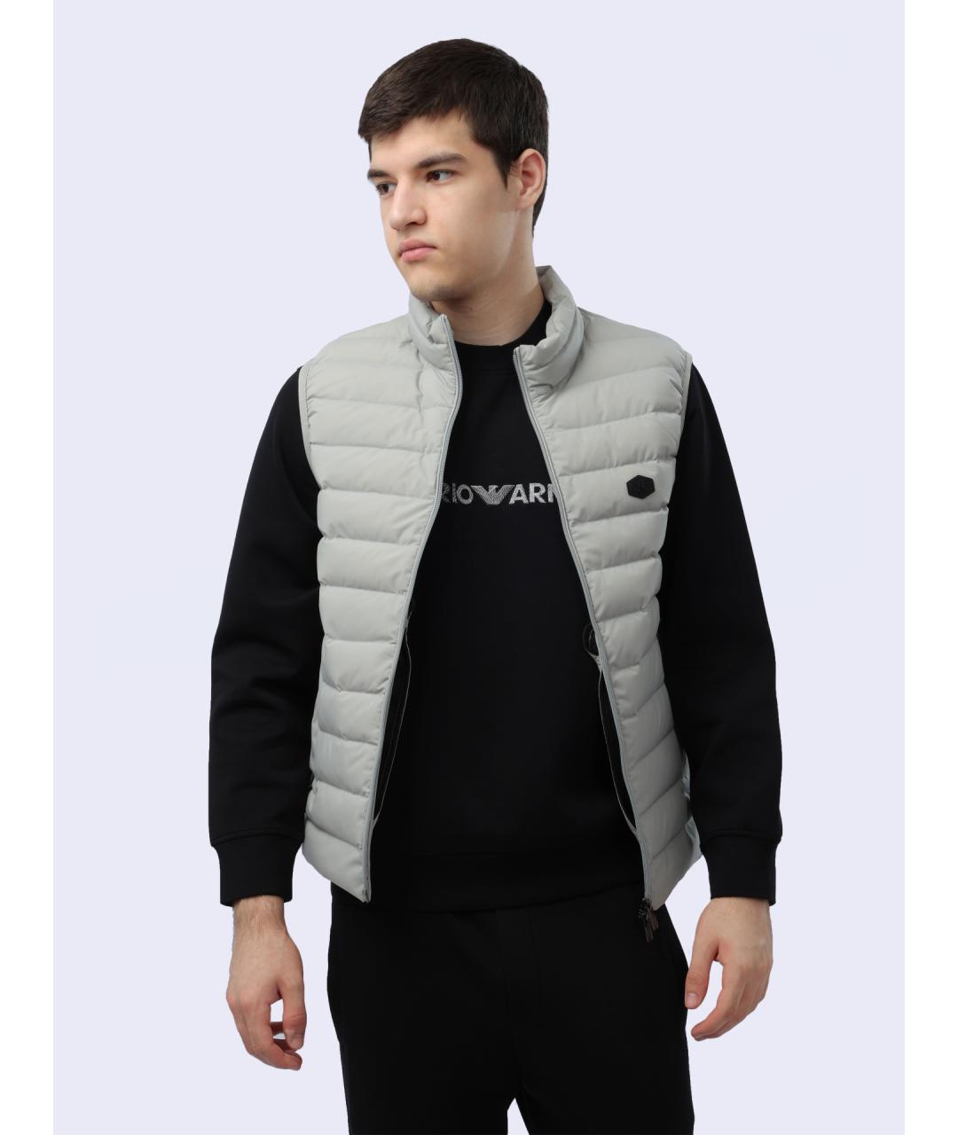 EMPORIO ARMANI Серый жилет, фото 3