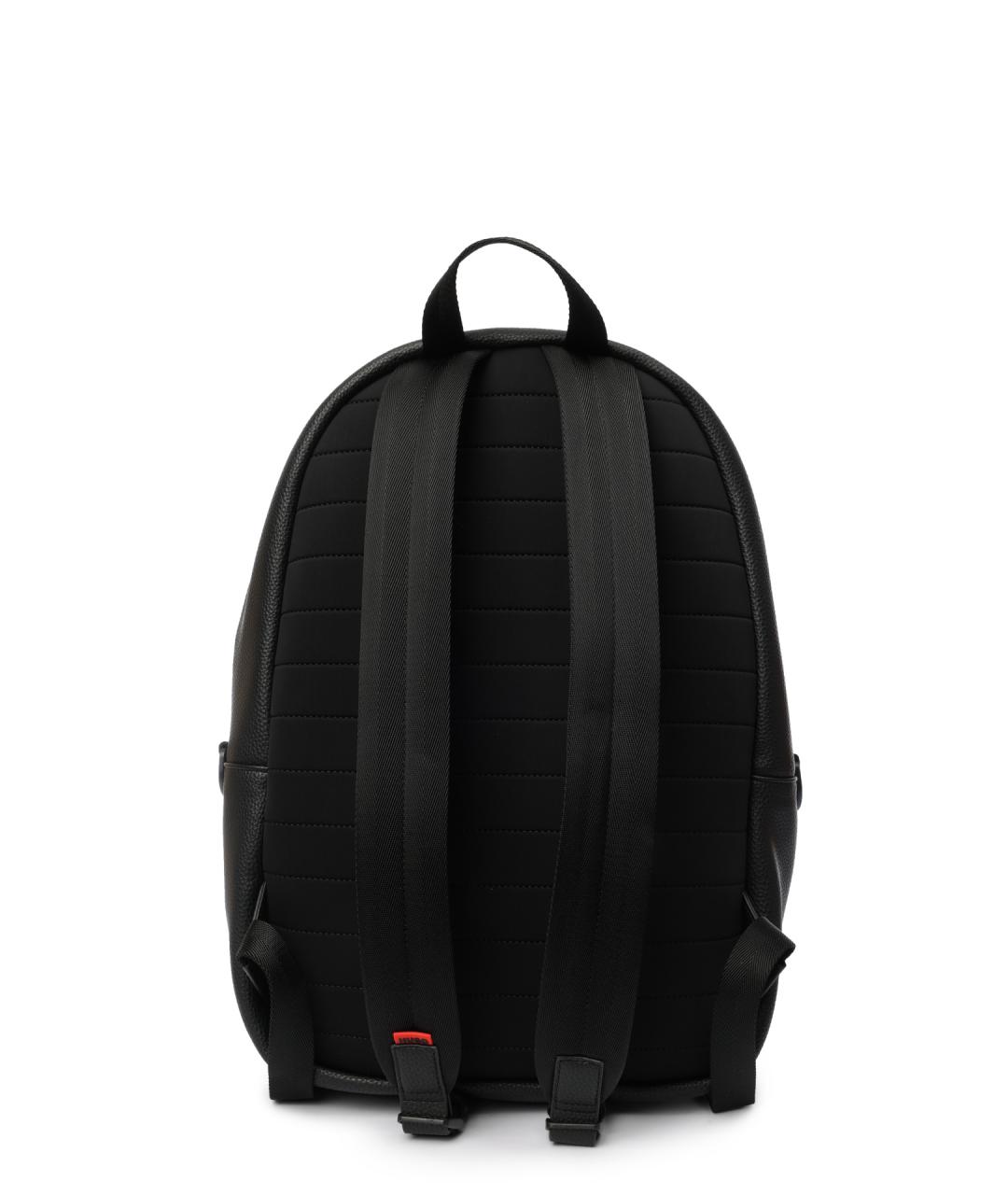 HUGO Черный рюкзак из искусственной кожи, фото 4