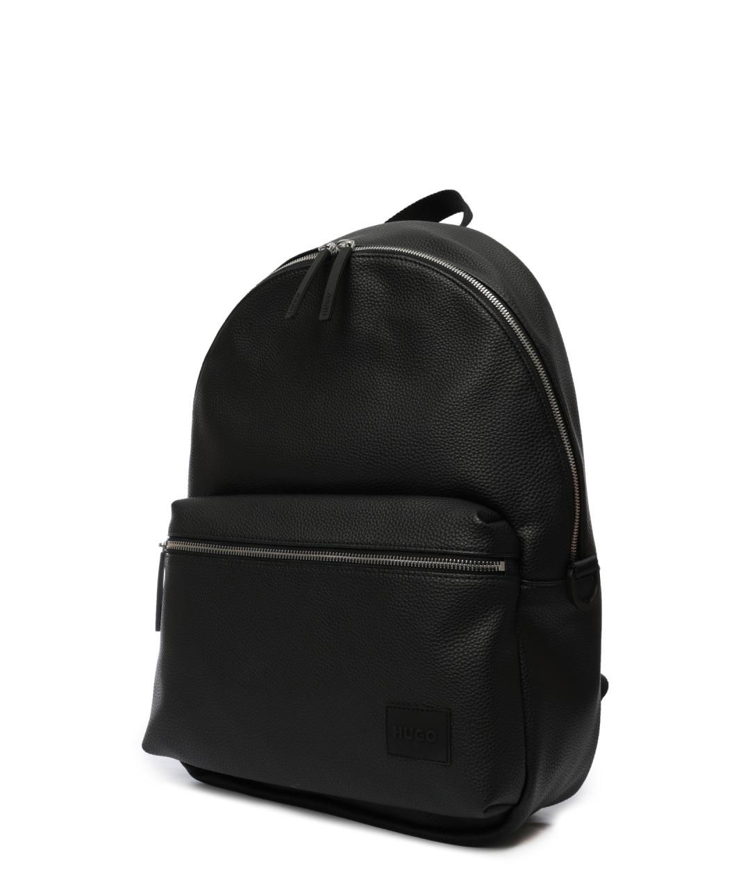 HUGO Черный рюкзак из искусственной кожи, фото 3