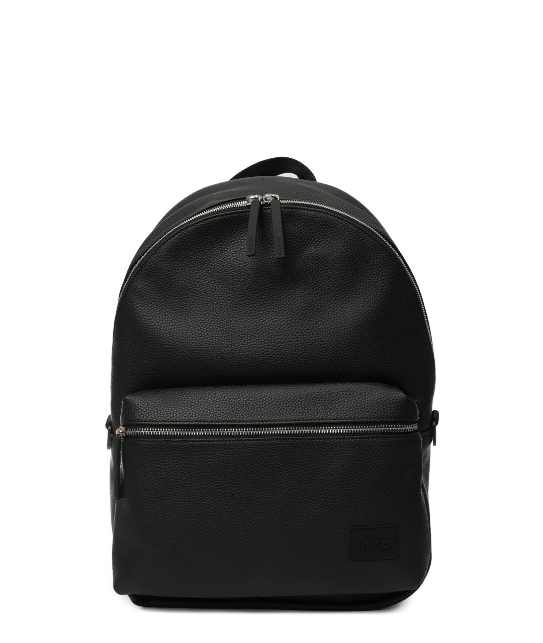 HUGO Черный рюкзак из искусственной кожи, фото 1