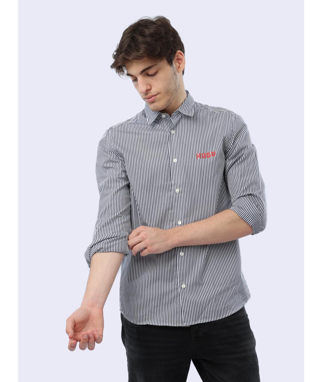 HUGO Мульти хлопковая кэжуал рубашка, фото 3