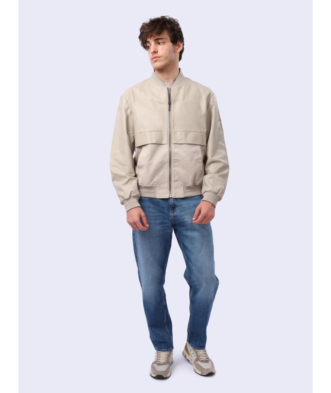 CALVIN KLEIN Кожаная куртка, фото 2