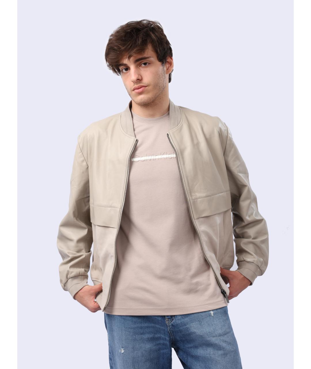 CALVIN KLEIN Кожаная куртка, фото 3