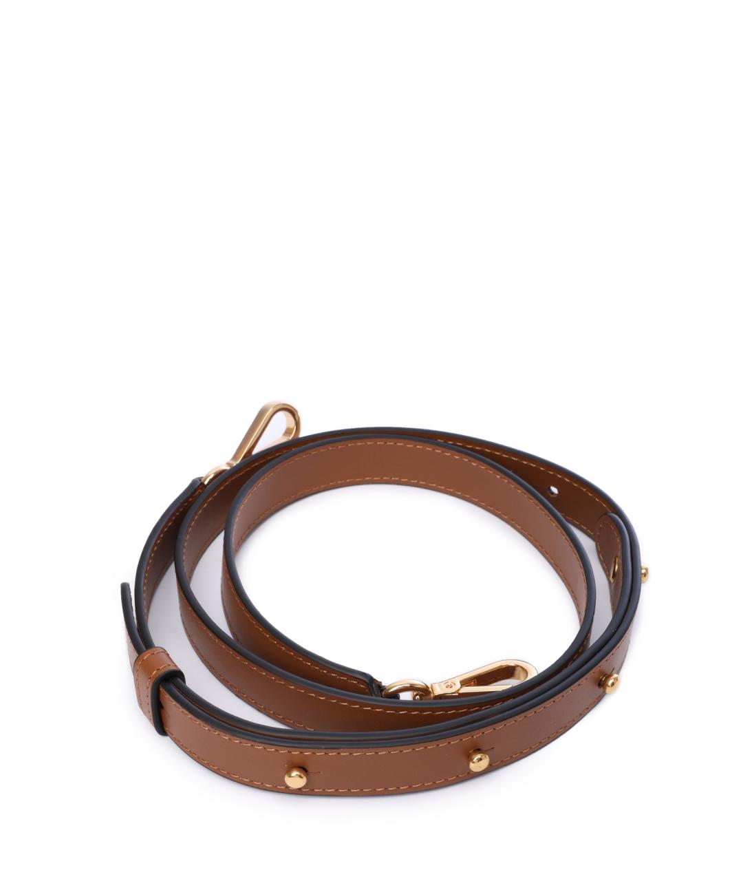 WANDLER Коричневая кожаная сумка с короткими ручками, фото 6