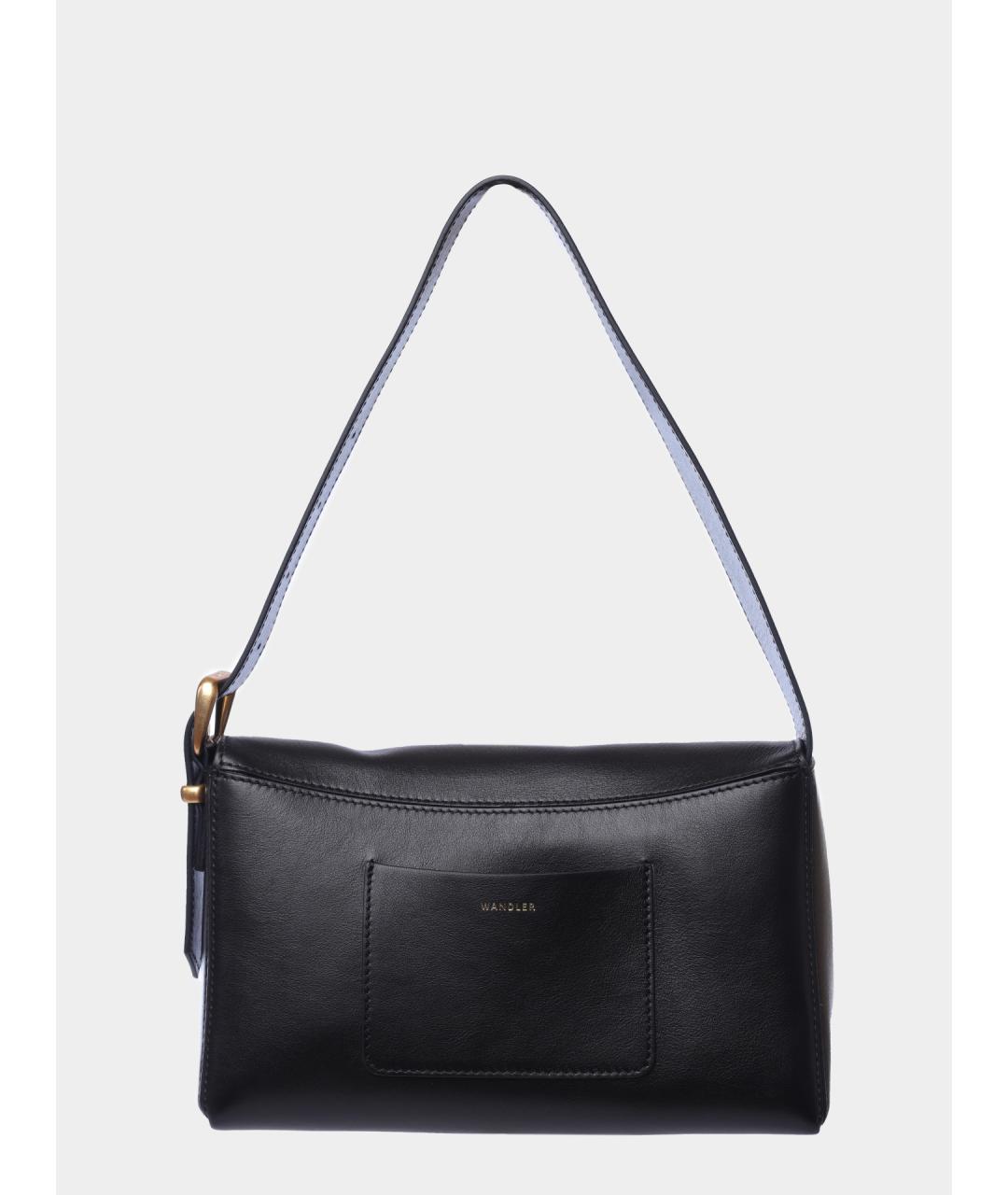 WANDLER Черная кожаная сумка через плечо, фото 3