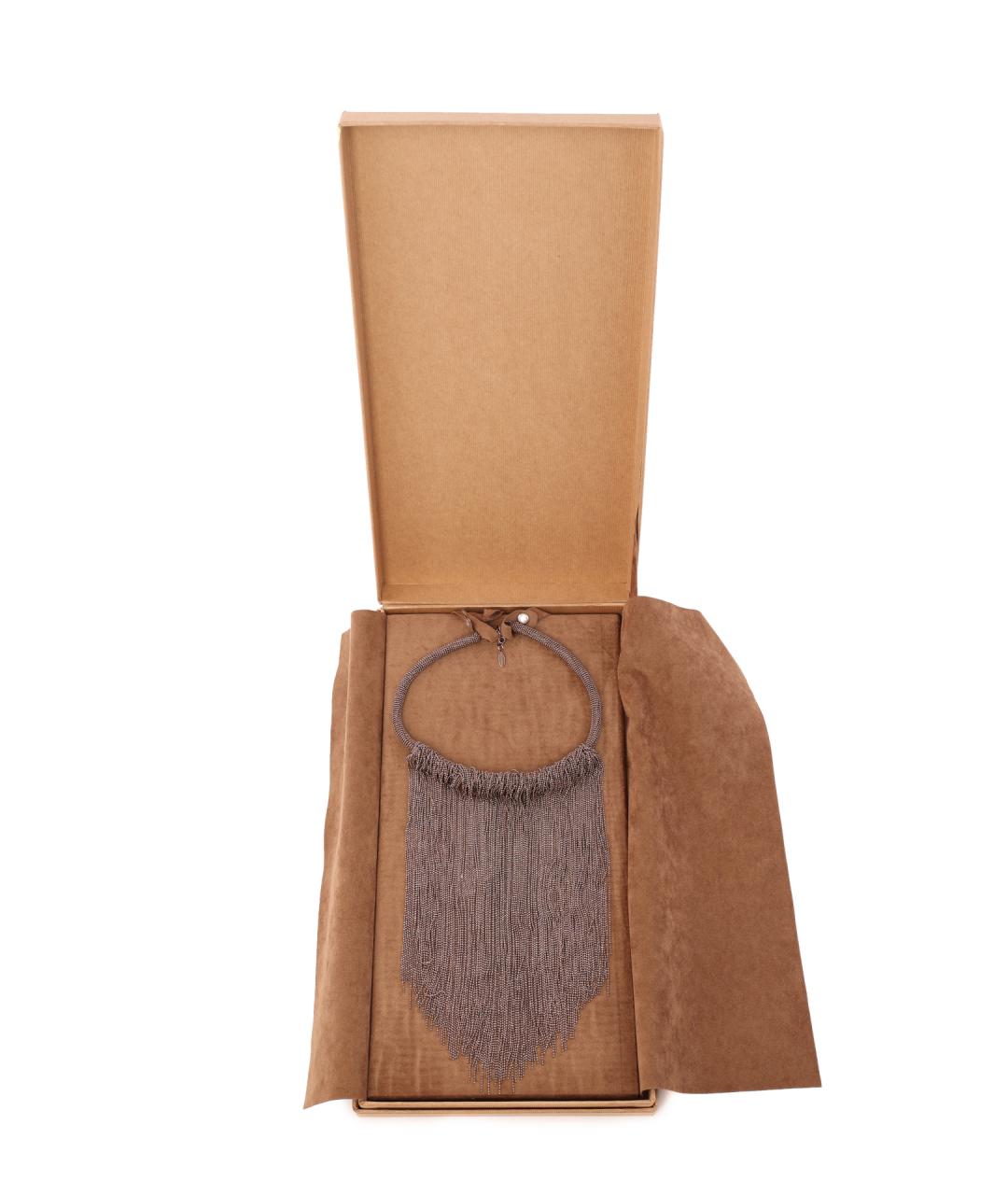 BRUNELLO CUCINELLI Коричневое колье, фото 3