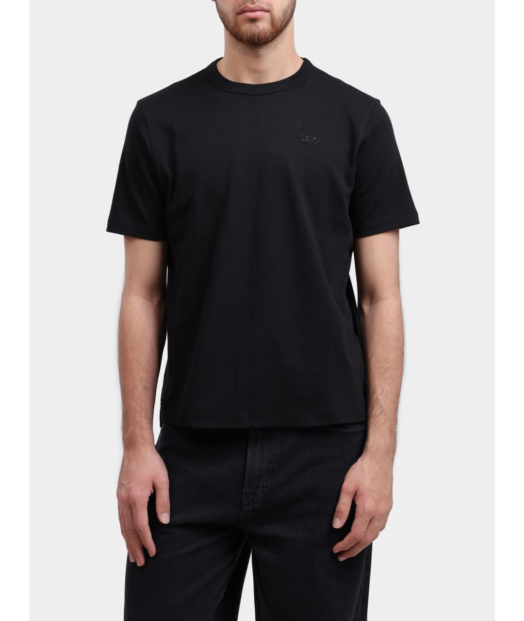 DIESEL Черная хлопковая футболка, фото 6