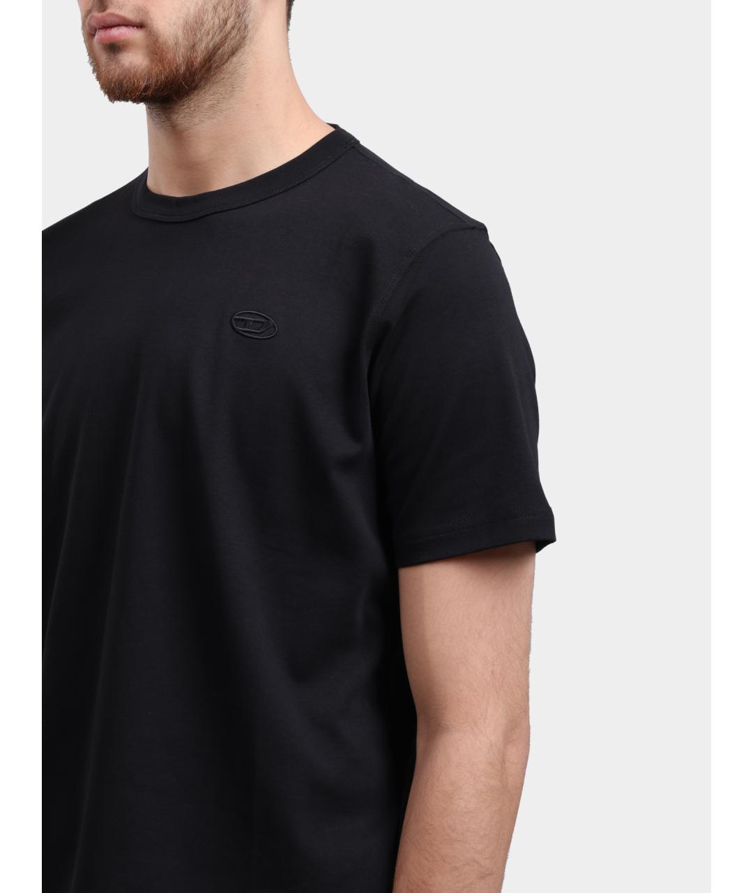 DIESEL Черная хлопковая футболка, фото 4