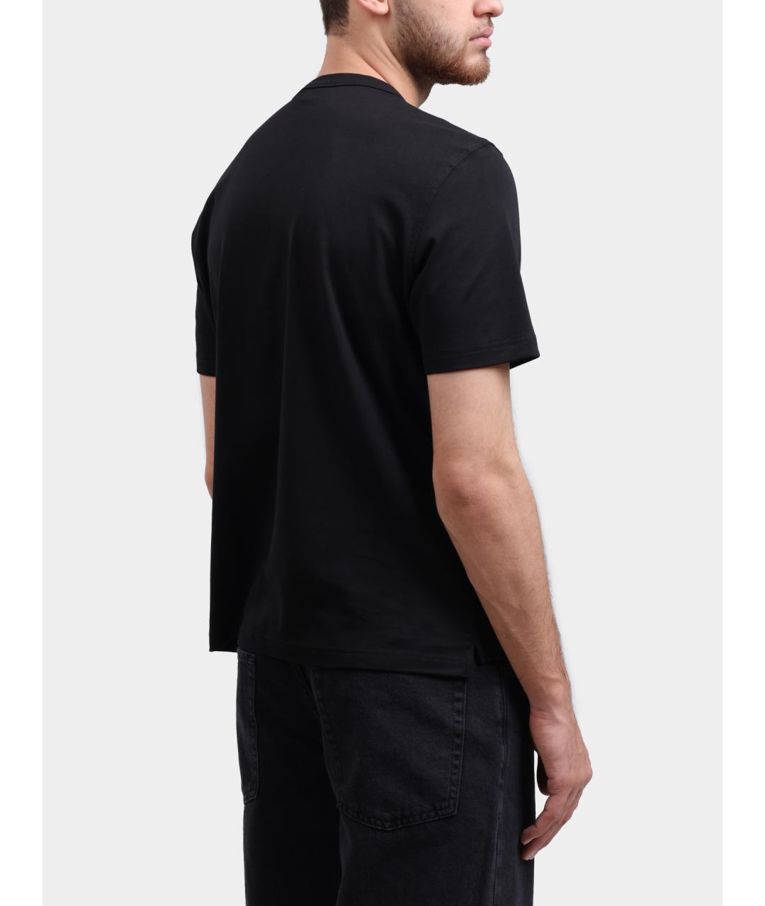 DIESEL Черная хлопковая футболка, фото 5