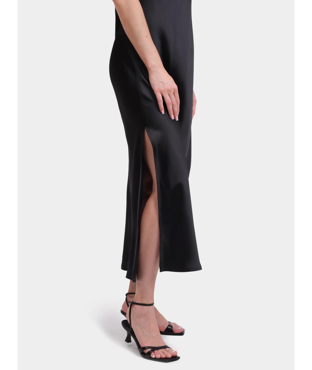 HERNO Черное полиэстеровое повседневное платье, фото 4