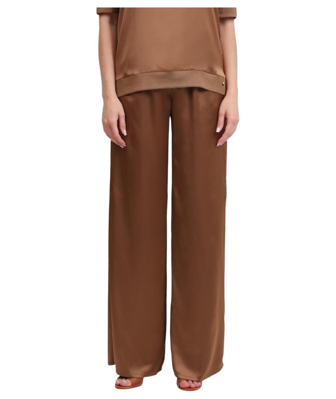 HERNO Коричневые прямые брюки, фото 1