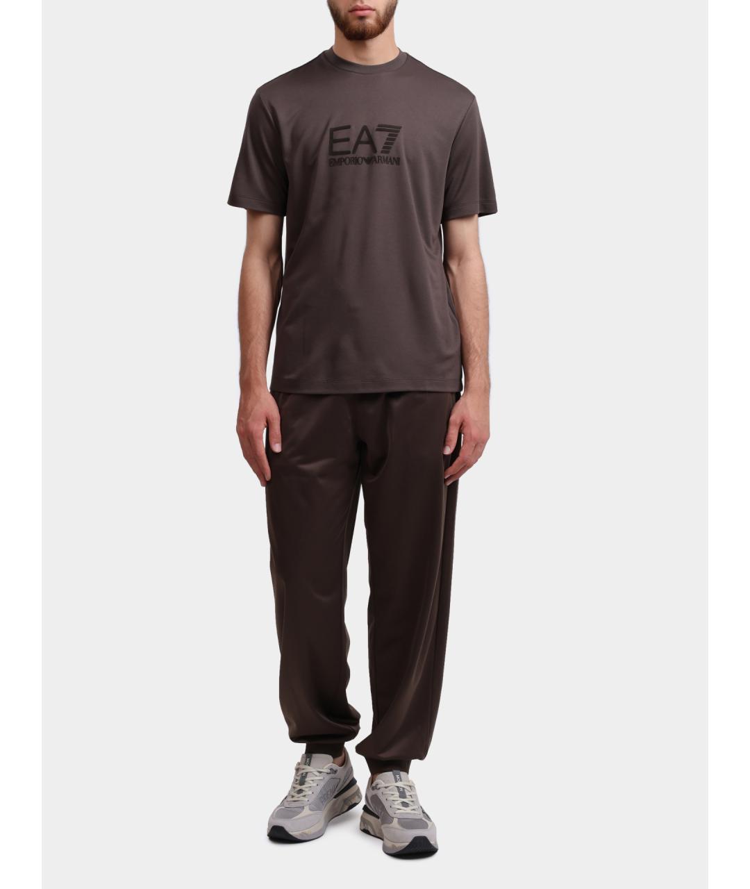 EA7 Коричневая футболка, фото 2