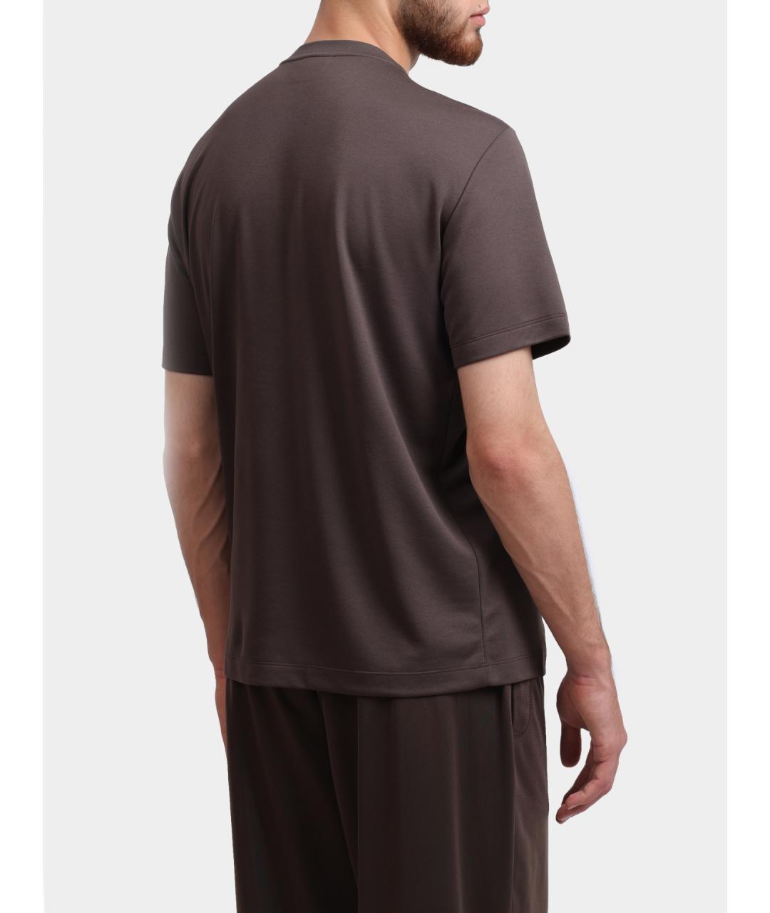 EA7 Коричневая футболка, фото 4