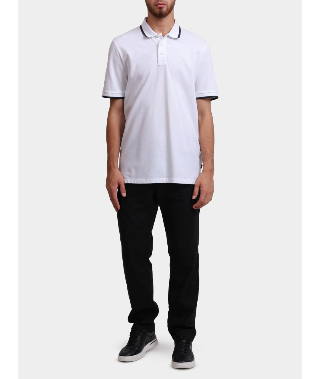 HUGO BOSS Хлопковое поло с коротким рукавом, фото 2
