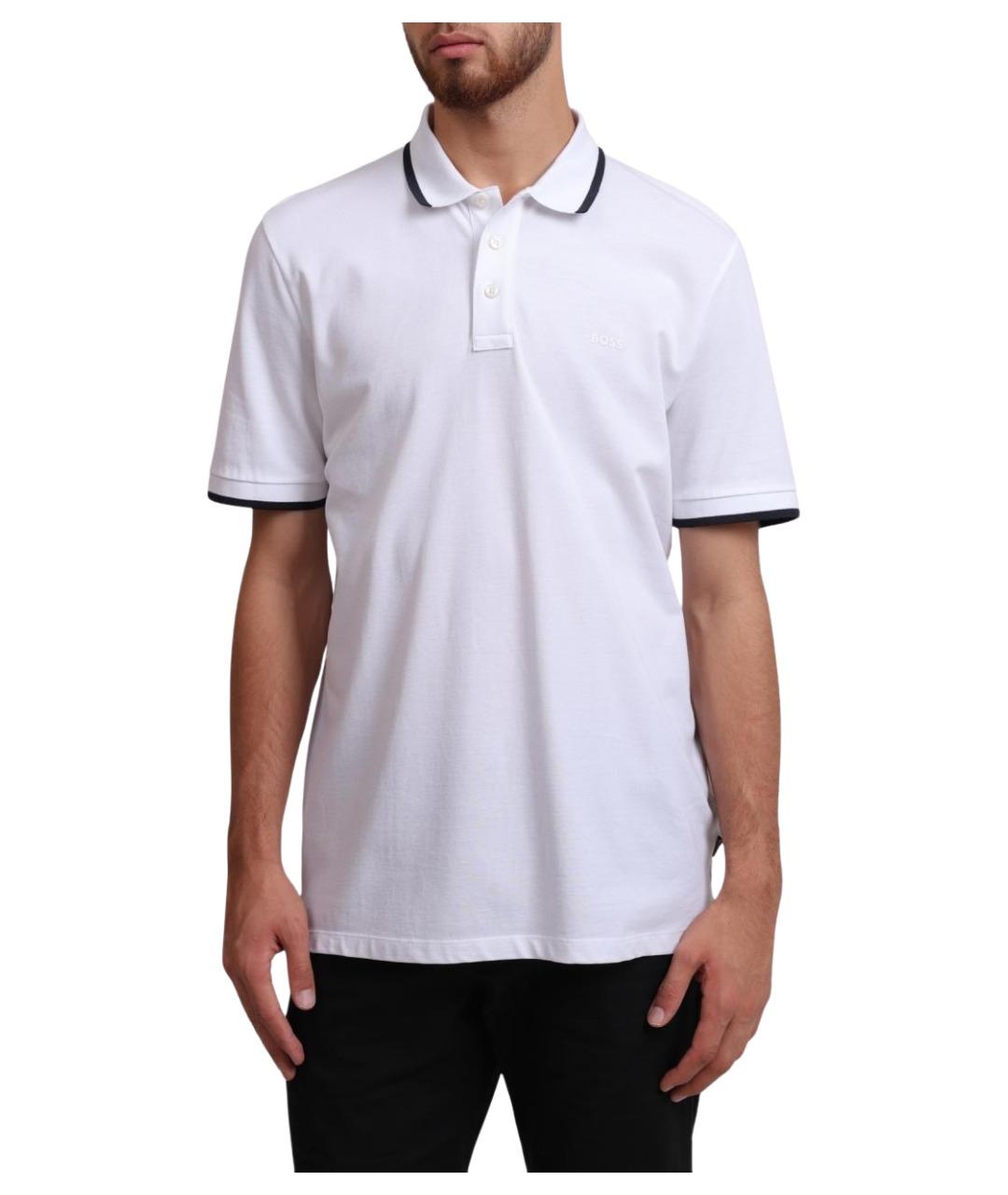 HUGO BOSS Хлопковое поло с коротким рукавом, фото 1