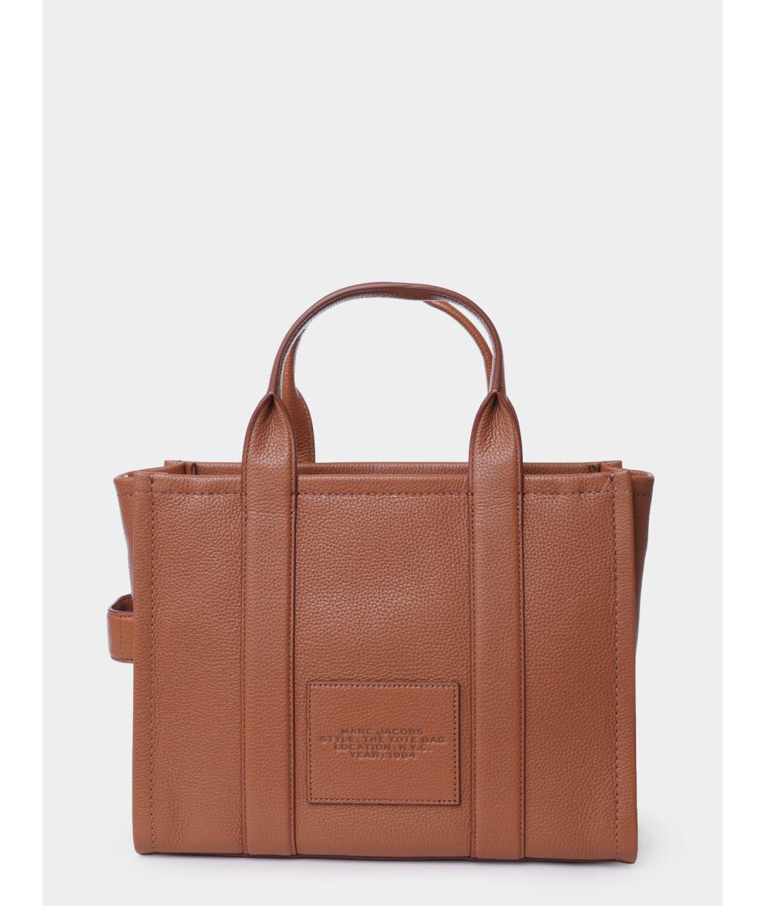 MARC JACOBS Коричневая кожаная сумка тоут, фото 4